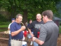 Al, Steve, and Kev light one up