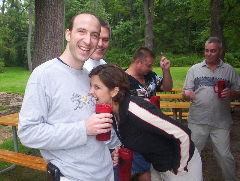 Wendy gets frisky ...ouch Dave